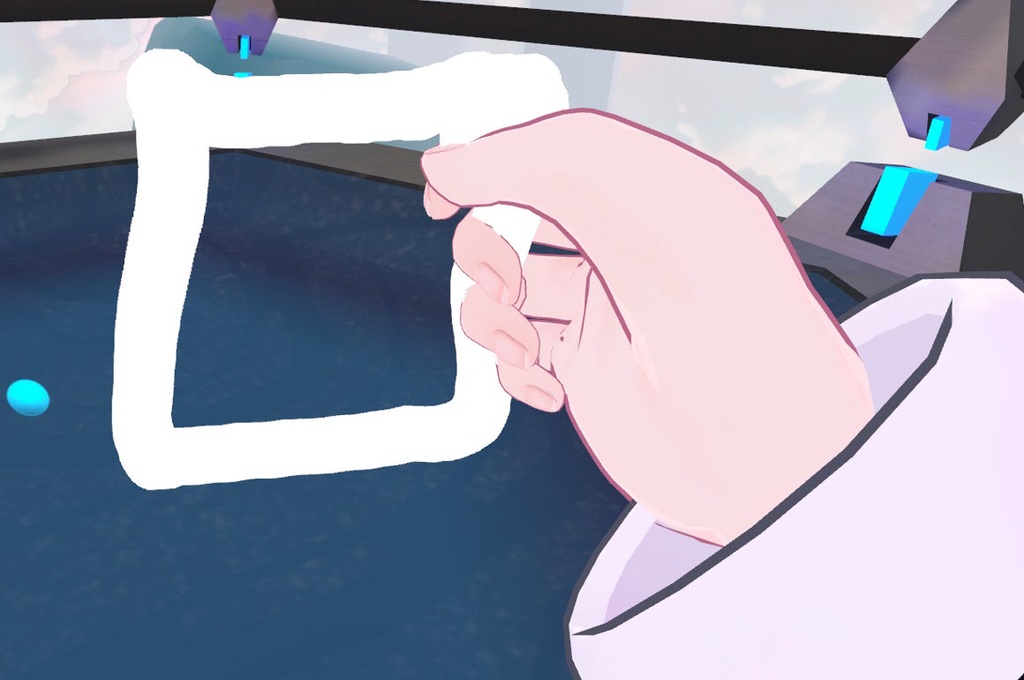 【無料版有】左利き対応アバターペン、持てる、太さ変更ができる、虹色 「WolfmanPen」