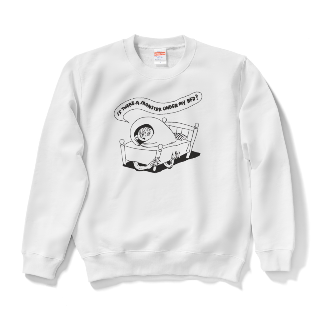 Is there a monster under my bed?/白黒グレースウェット