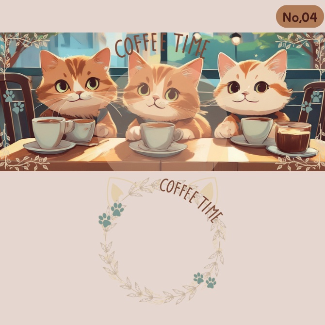 ねこ×カフェ アイコンリング&ヘッダーセット