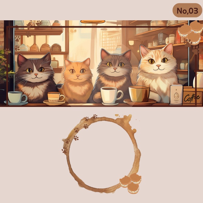 ねこ×カフェ アイコンリング&ヘッダーセット