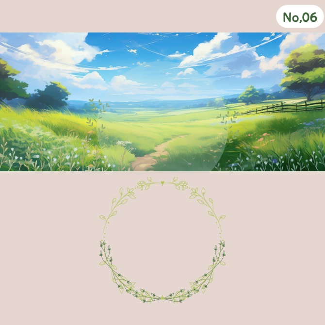 草原とお花 アイコンリング&ヘッダーセット