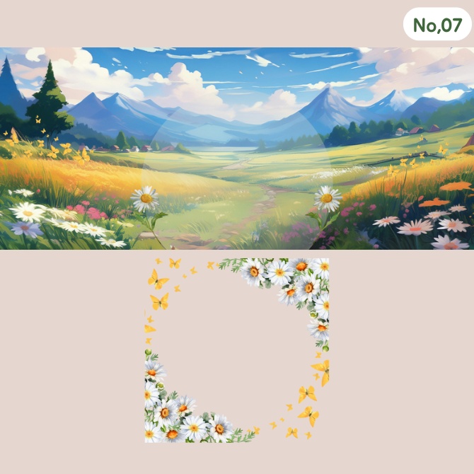 草原とお花 アイコンリング&ヘッダーセット