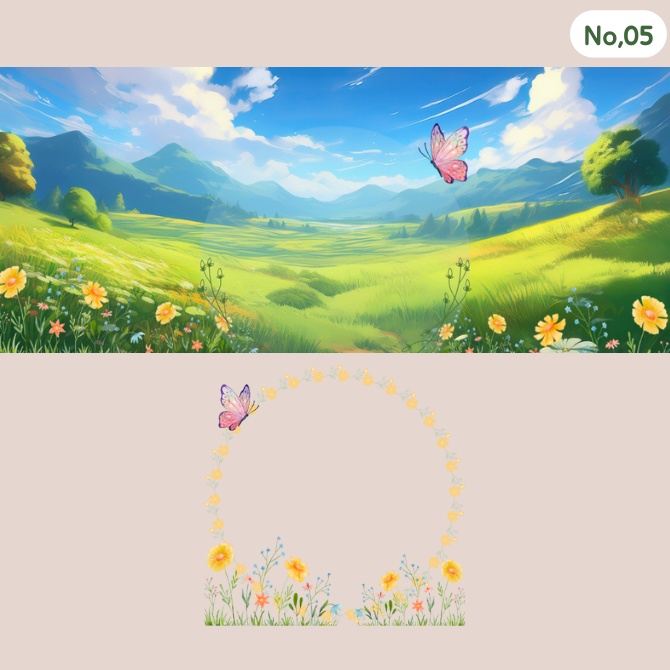 草原とお花 アイコンリング&ヘッダーセット