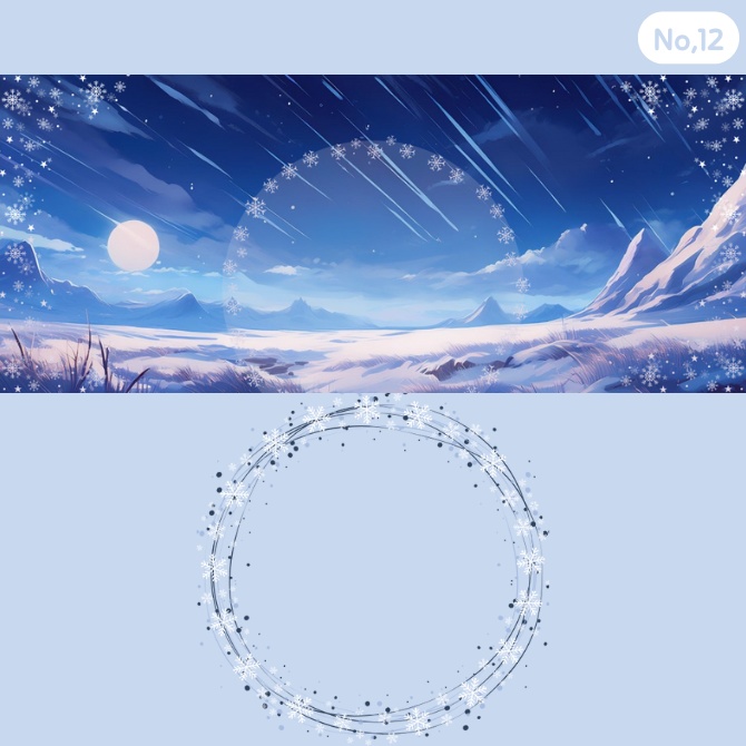 雪 アイコンリング&ヘッダーセット