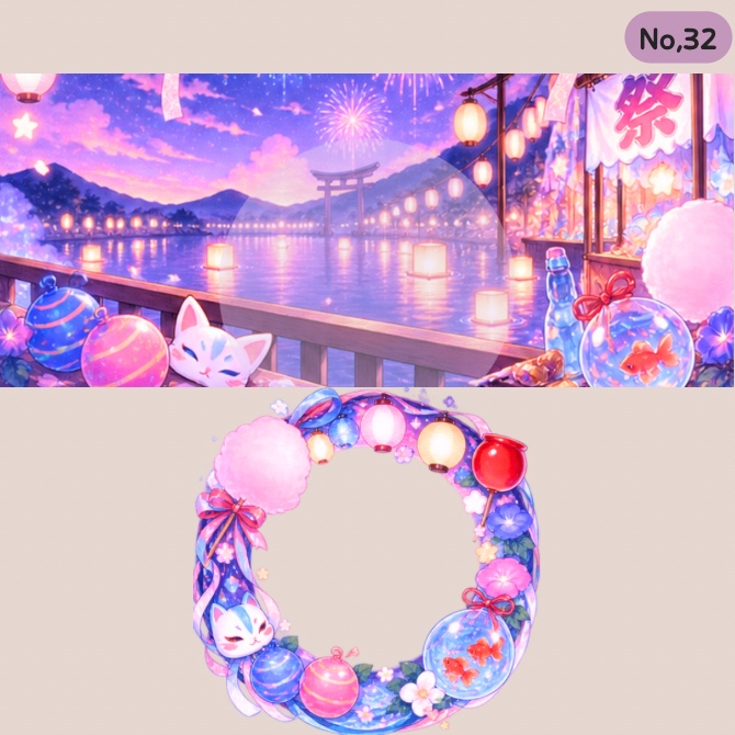 夏祭り アイコンリング&ヘッダーセット