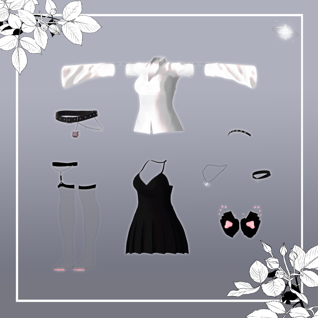 【ラシューシャ用】 Bustier Skirt Set