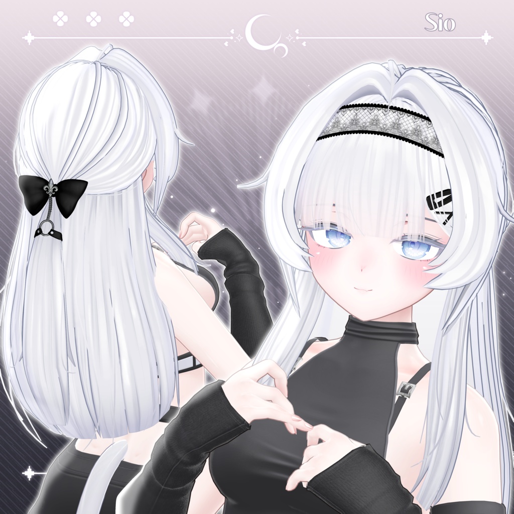 【7アバター対応】✧Lady's Half Pony Hair✧
