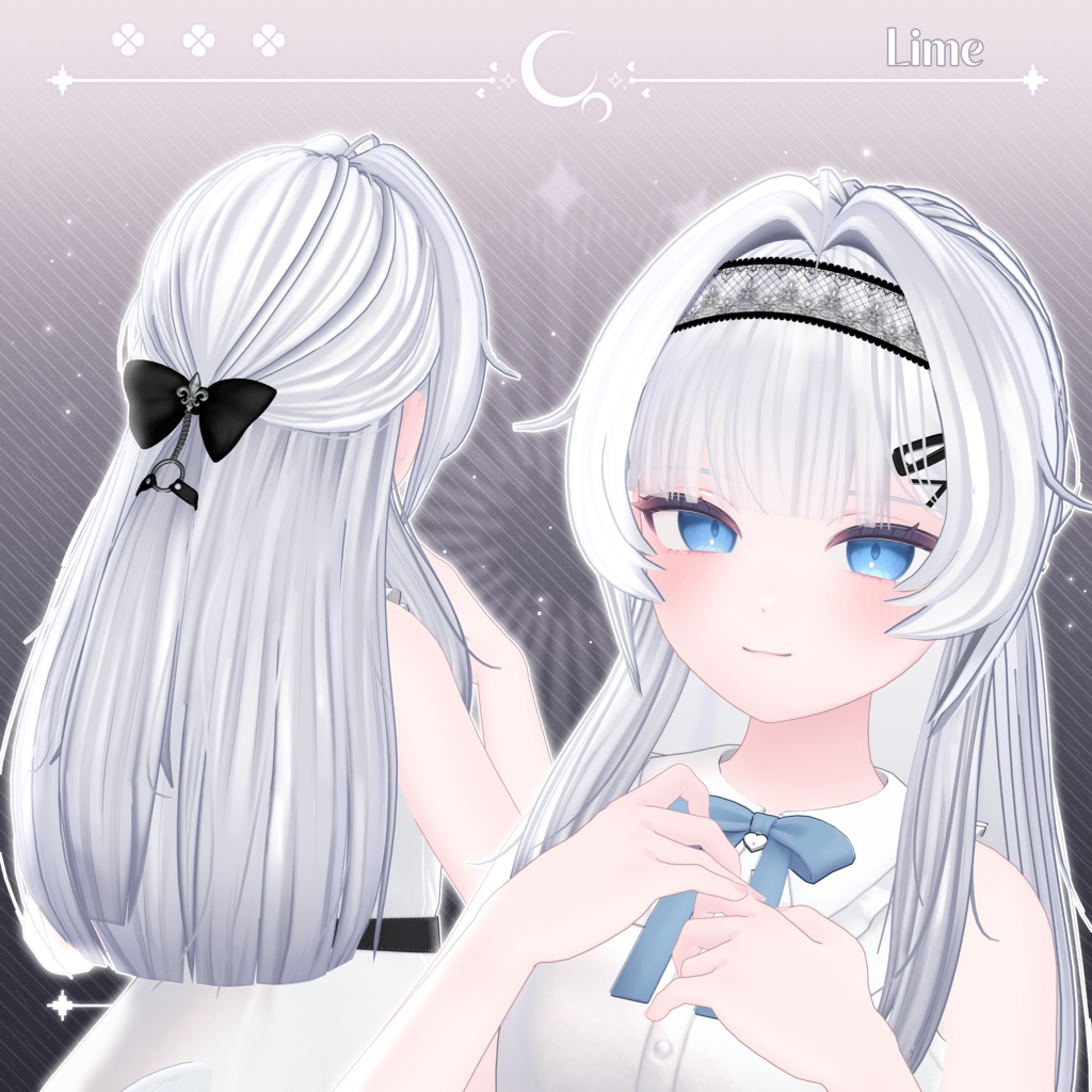 【7アバター対応】✧Lady's Half Pony Hair✧