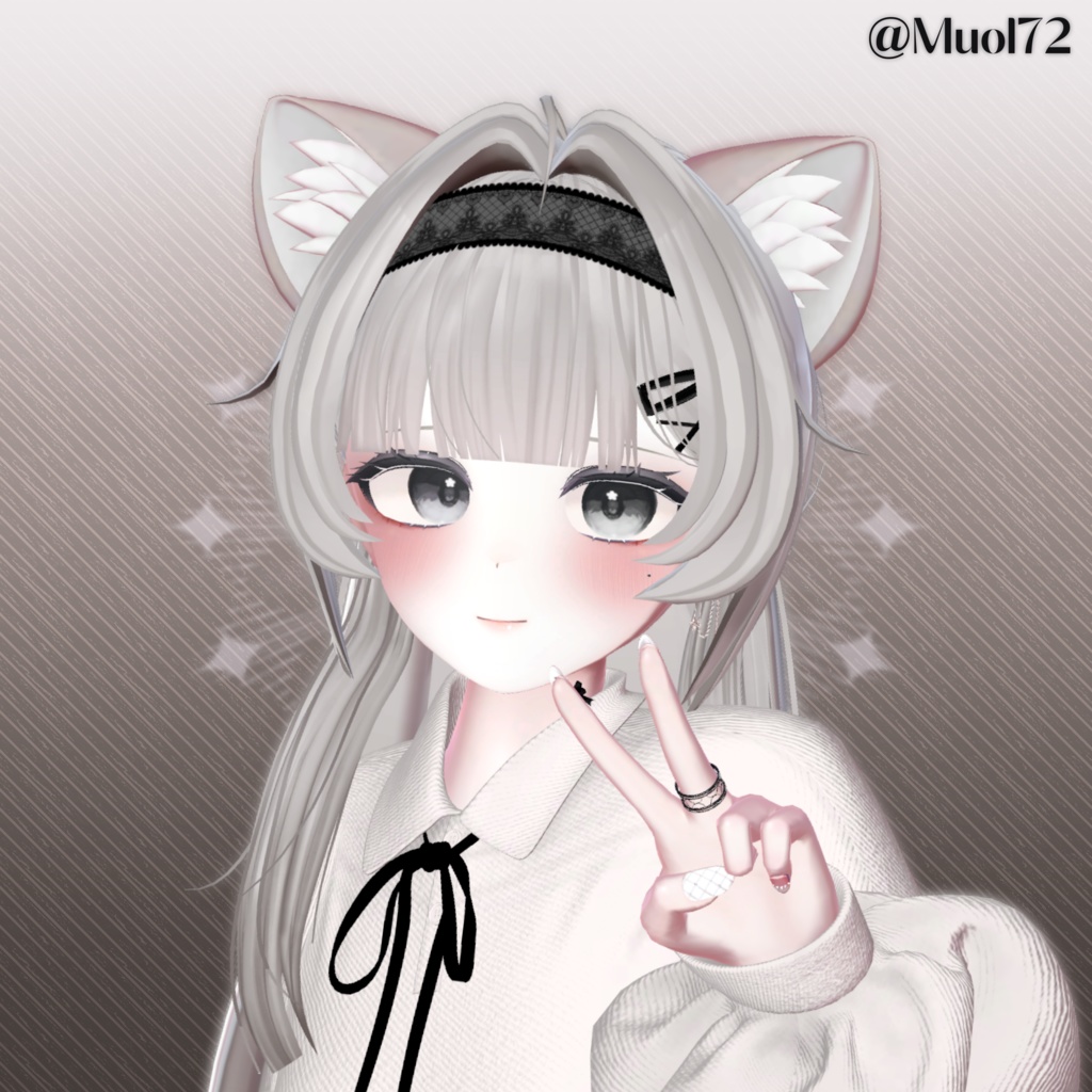 【7アバター対応】✧Lady's Half Pony Hair✧