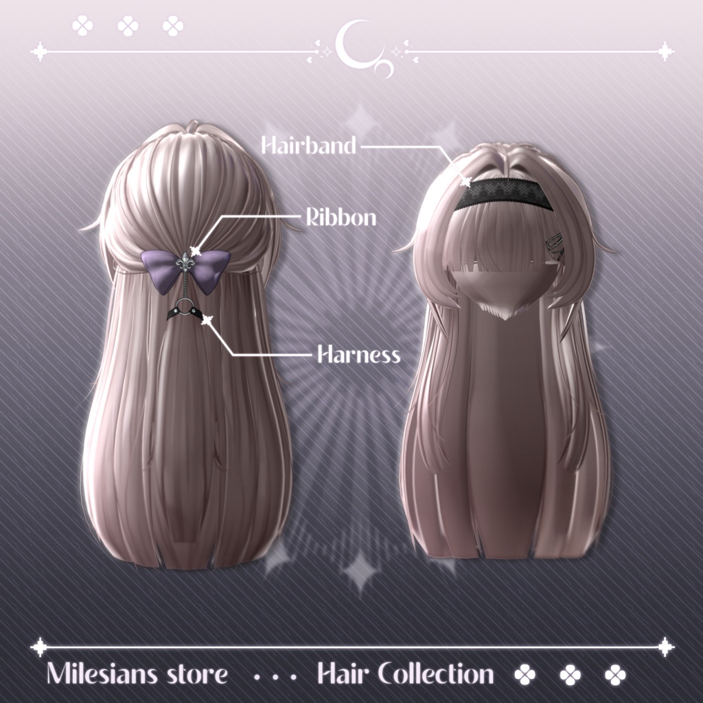 【7アバター対応】✧Lady's Half Pony Hair✧