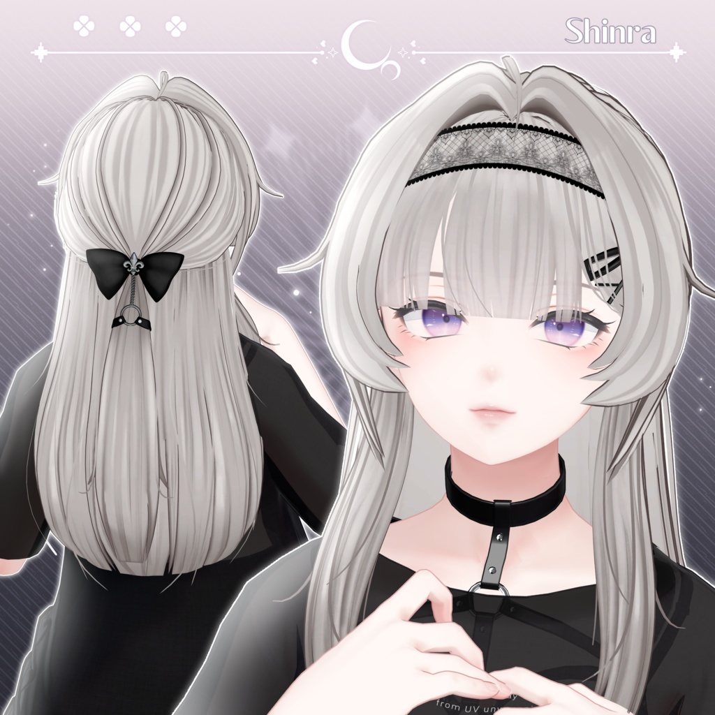 【7アバター対応】✧Lady's Half Pony Hair✧