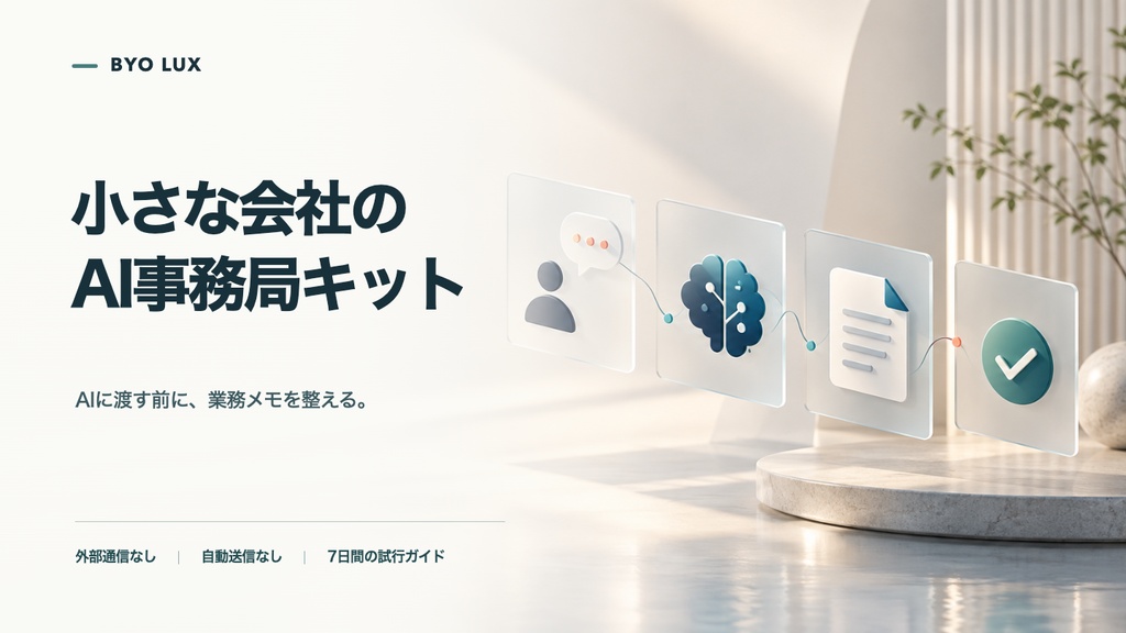 小さな会社のAI事務局キット｜問い合わせ・商談・見積・フォローを安全に整理