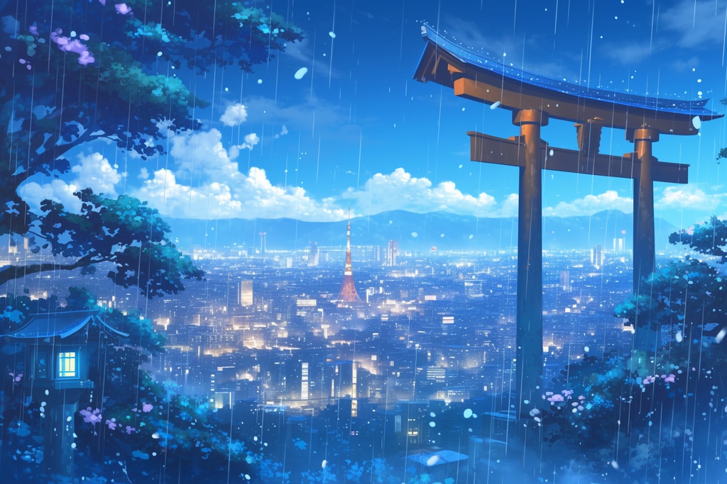 【TRPG背景】 朝・昼・夕・夜・空の天気素材【100枚】