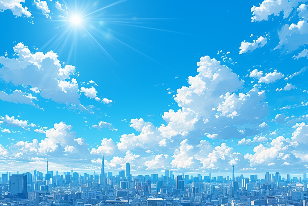 【TRPG背景】 朝・昼・夕・夜・空の天気素材【100枚】