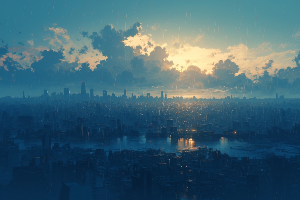 【TRPG背景】 朝・昼・夕・夜・空の天気素材【100枚】