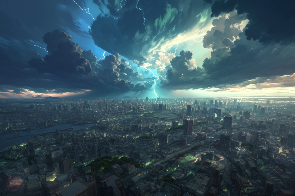 【TRPG背景】 朝・昼・夕・夜・空の天気素材【100枚】