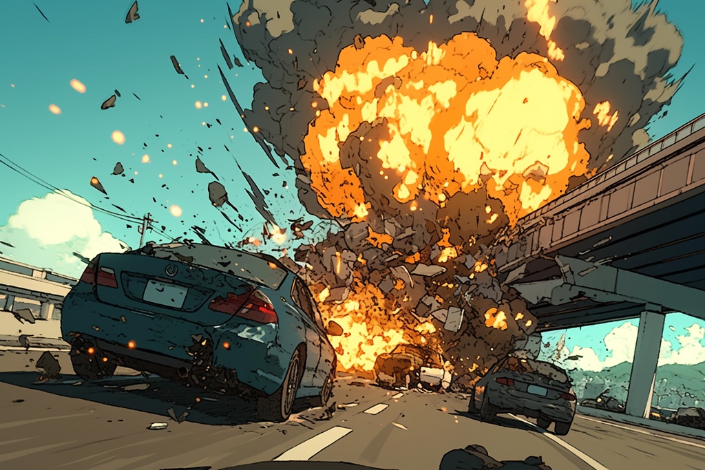 【TRPG背景】迫力の爆破シーン背景パック【100枚】