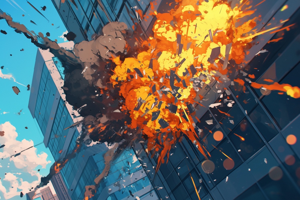 【TRPG背景】迫力の爆破シーン背景パック【100枚】