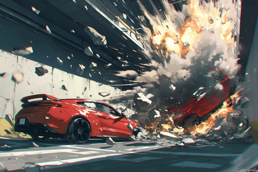 【TRPG背景】迫力の爆破シーン背景パック【100枚】