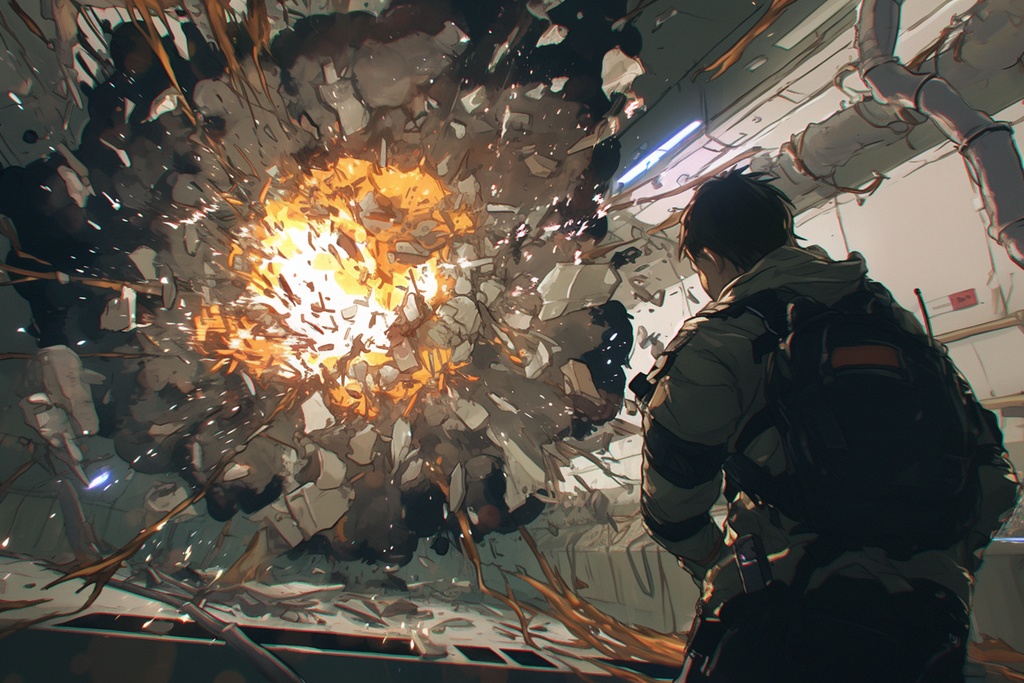 【TRPG背景】迫力の爆破シーン背景パック【100枚】