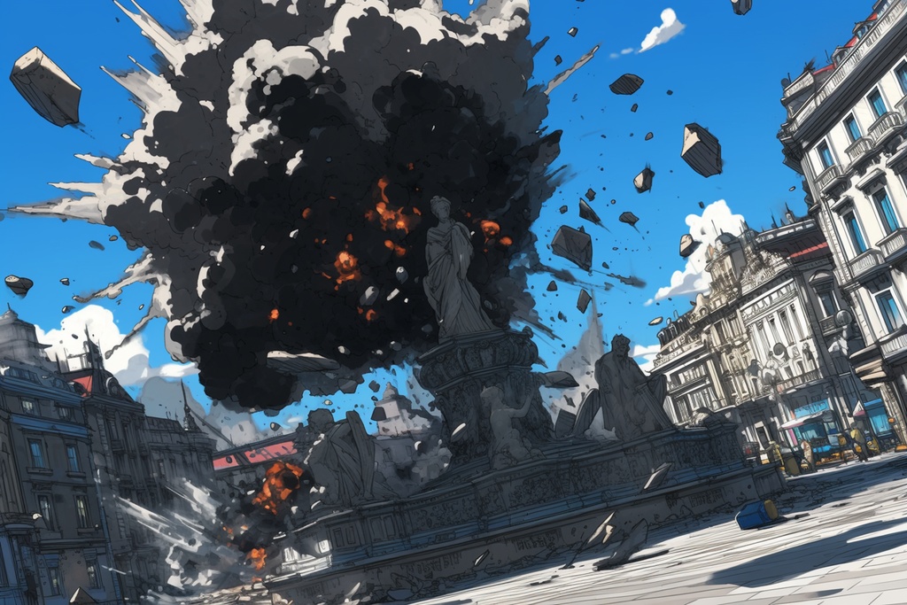 【TRPG背景】迫力の爆破シーン背景パック【100枚】