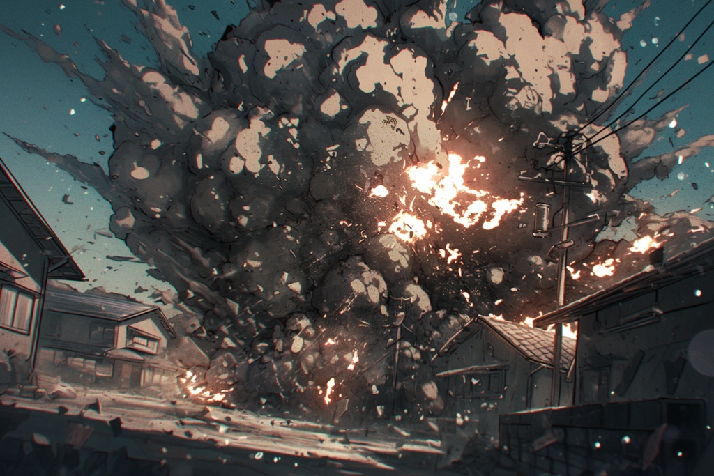 【TRPG背景】迫力の爆破シーン背景パック【100枚】