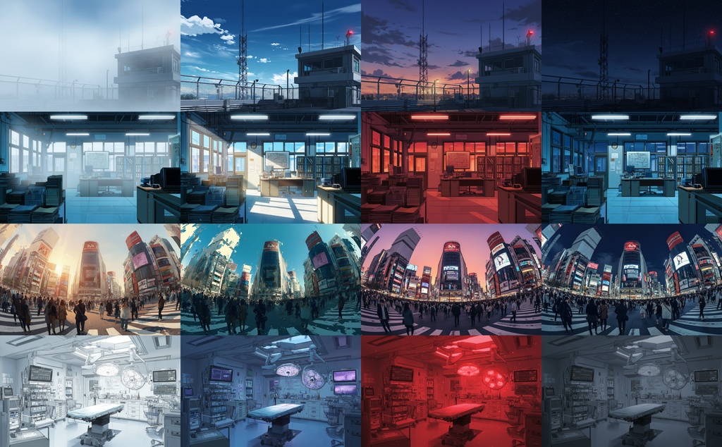 ALLTIME背景【100シーン×朝・雨・夕・夜の背景集(全400枚)】