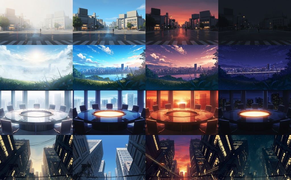 ALLTIME背景【100シーン×朝・雨・夕・夜の背景集(全400枚)】