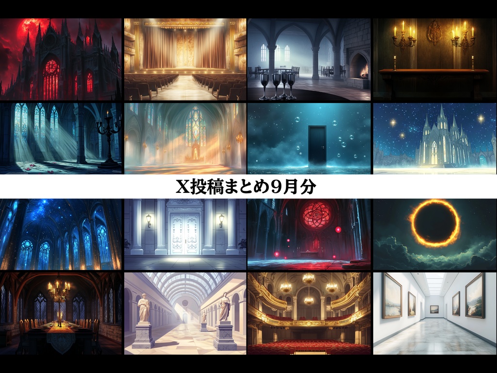 TRPG背景9月号【神秘的な教会】117枚2025