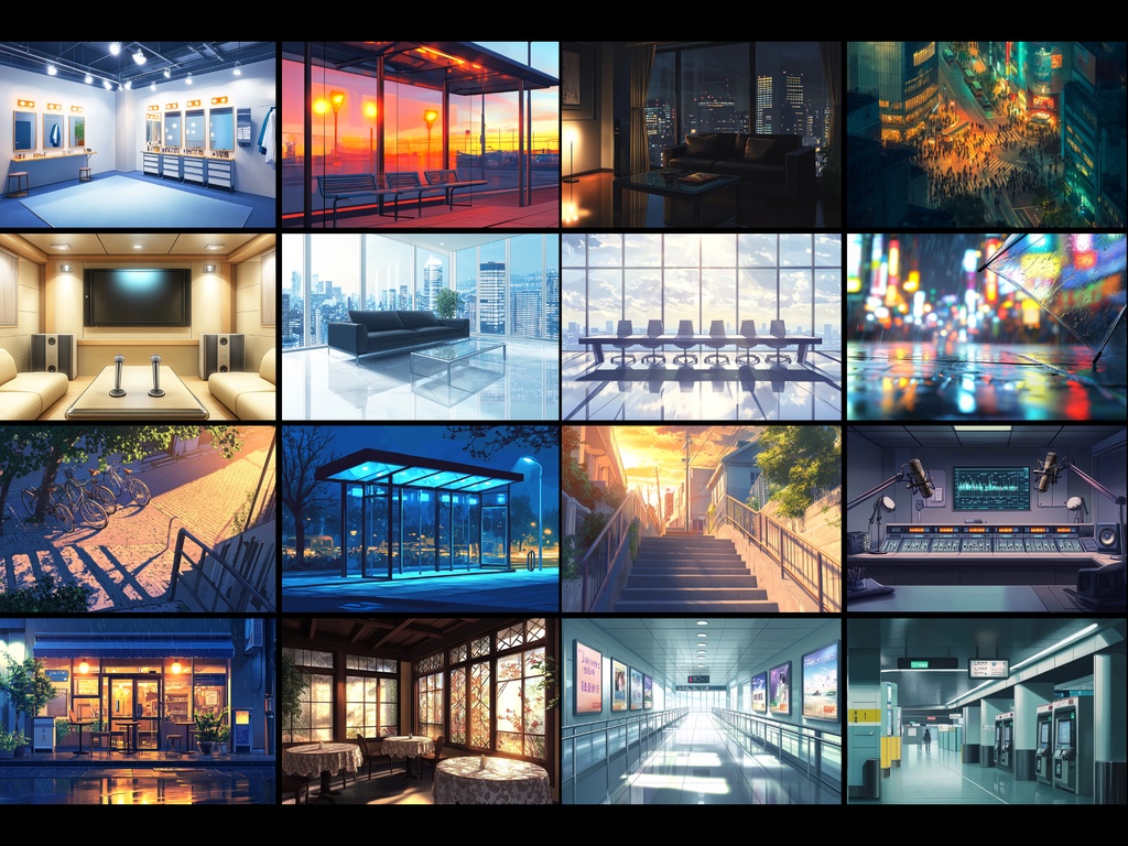 TRPG背景10月号上【現代施設 日常編】113枚2025