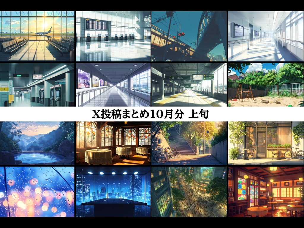 TRPG背景10月号上【現代施設 日常編】113枚2025