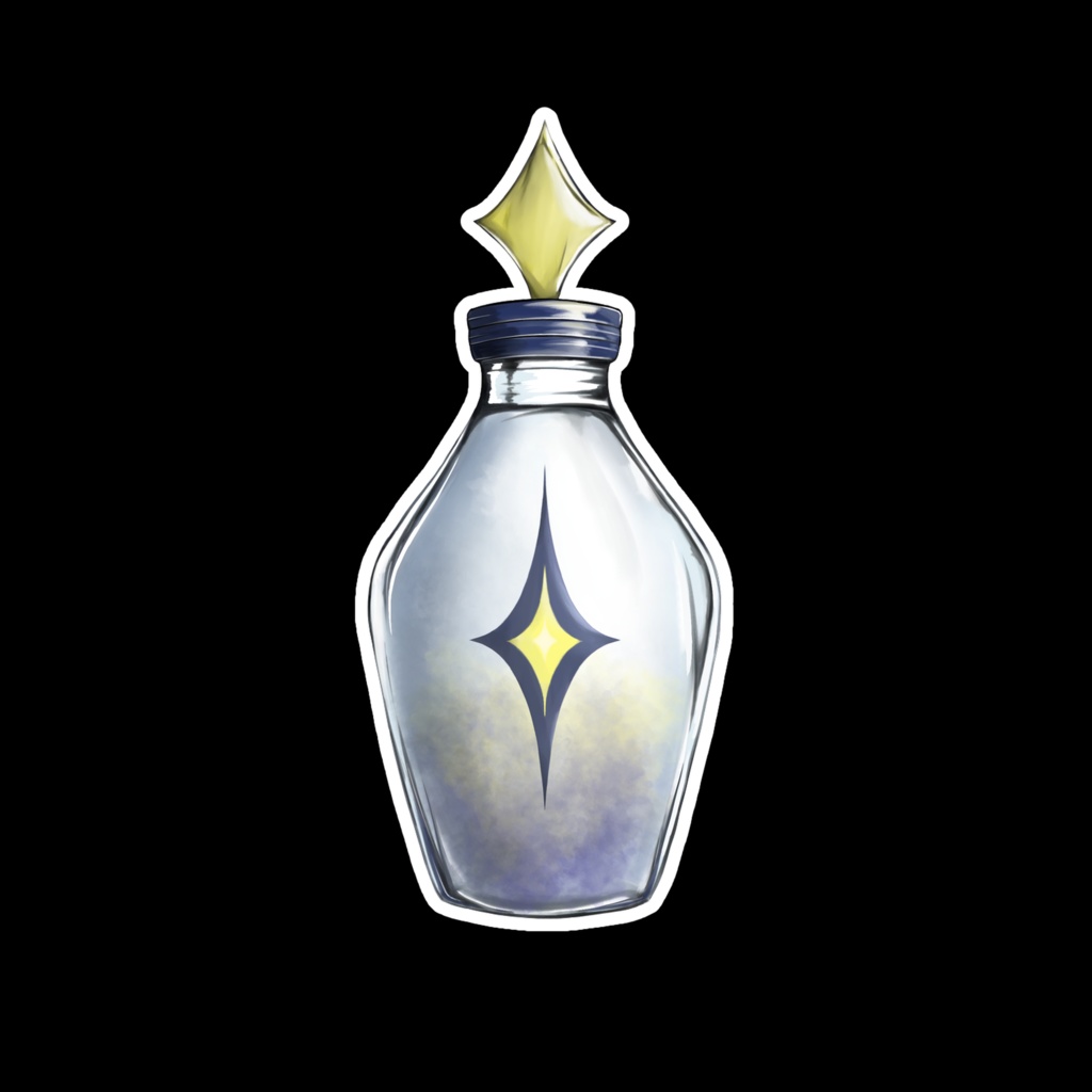 モチーフ瓶ステッカー