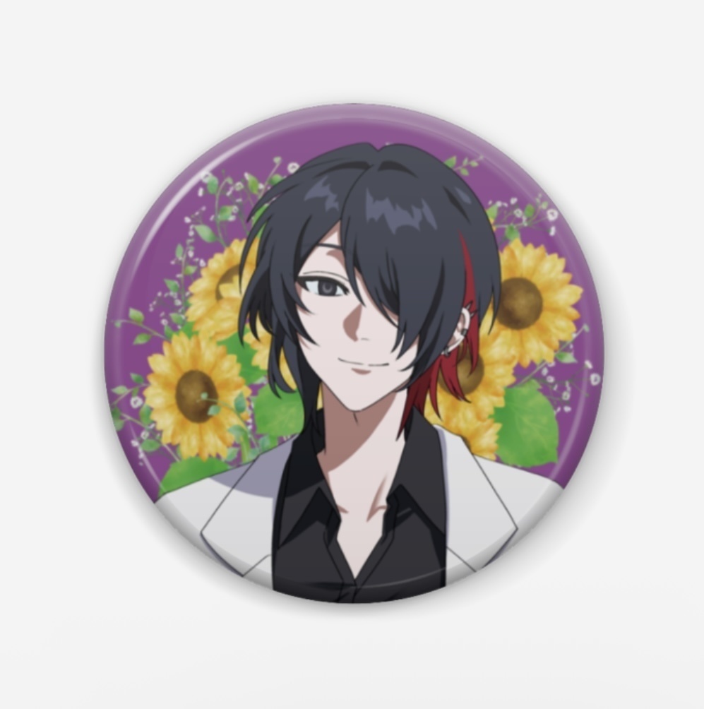 黄昏に咲く向日葵 缶バッジ