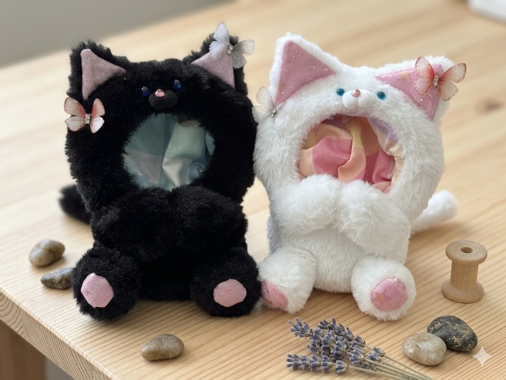 猫と蝶々のきぐるみ