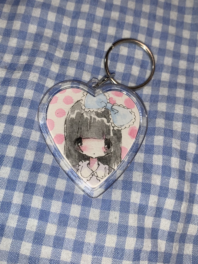 ハート型原画キーホルダー 