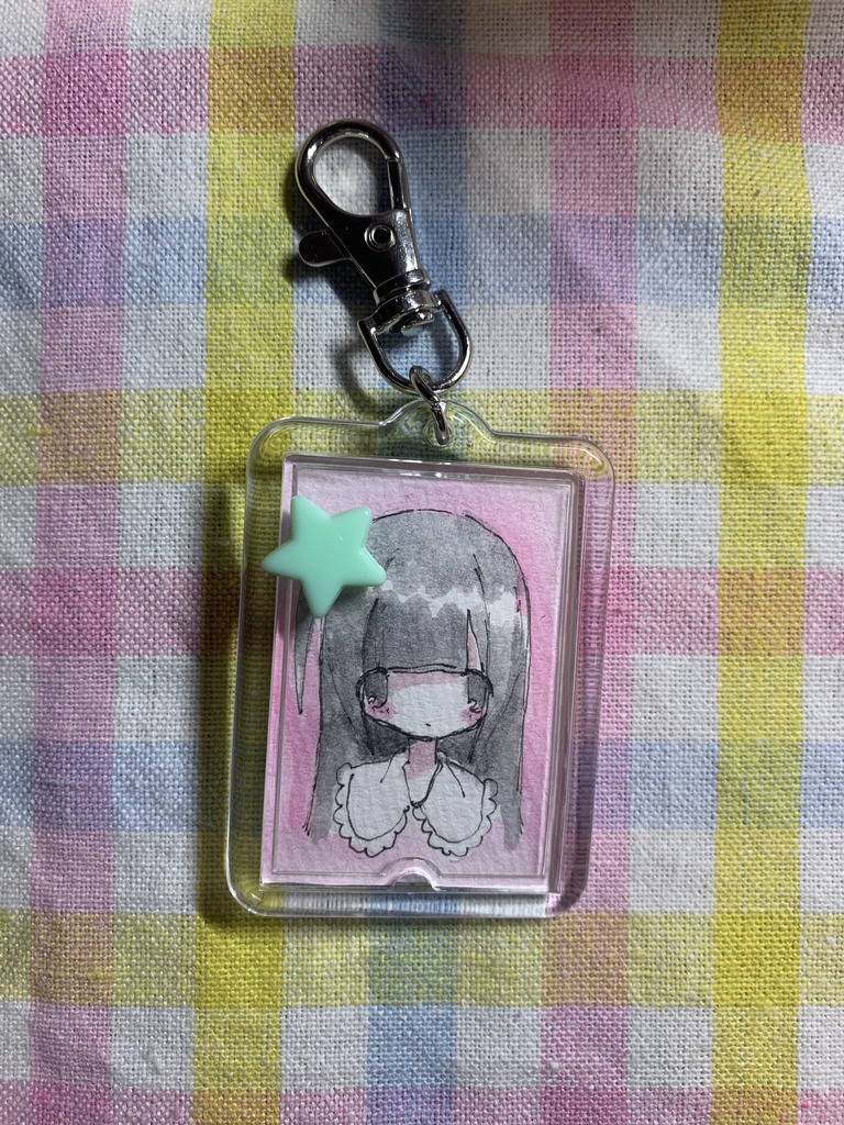 水彩原画キーホルダー おほしさま