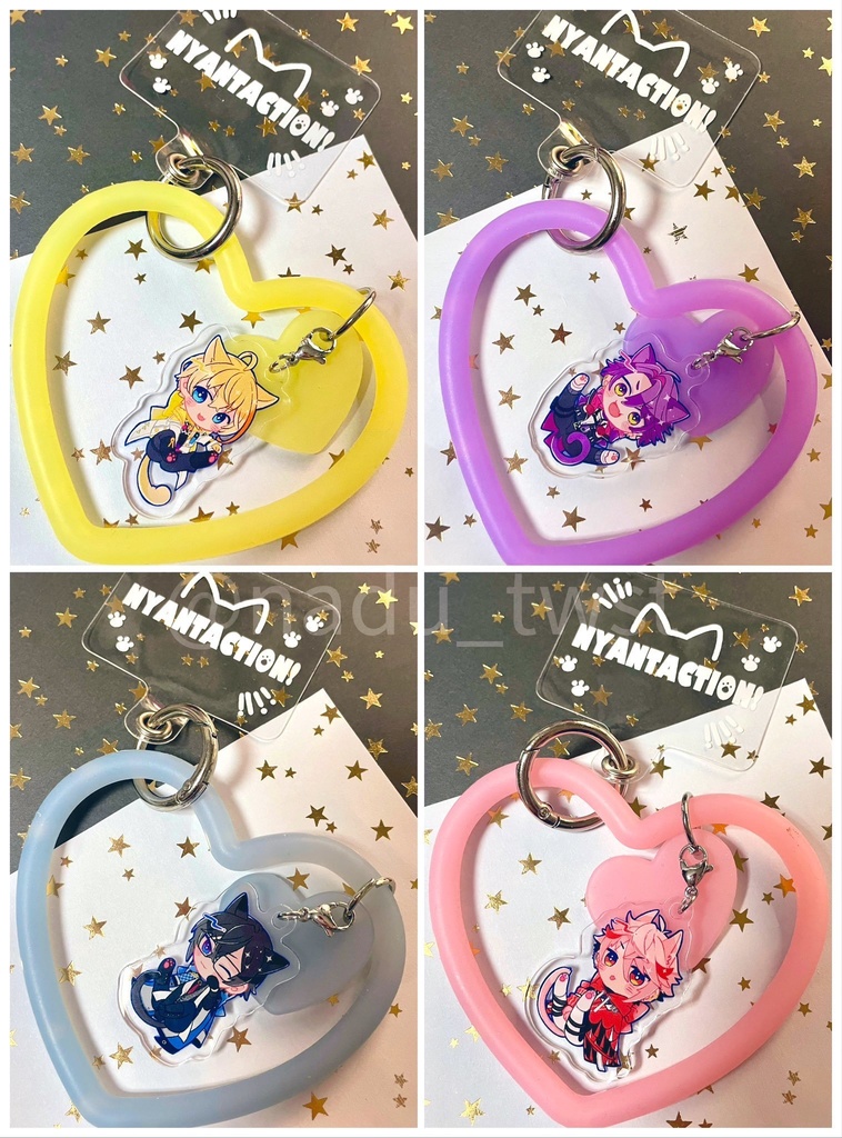 【非公式】<発送2月下旬分>にゃんたくしょんスマホシリコンリング(チャーム付き)