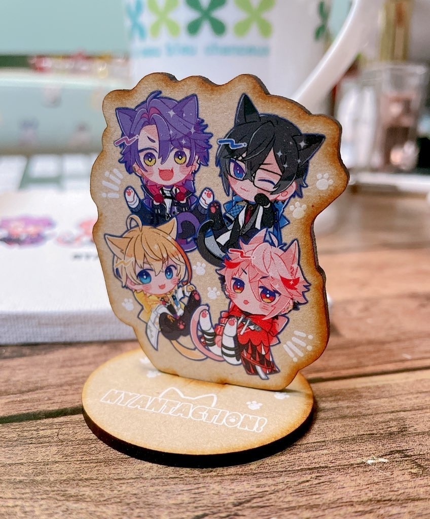 【非公式】にゃんたくしょんウッドスタンド【発送2月末〜3月初旬】