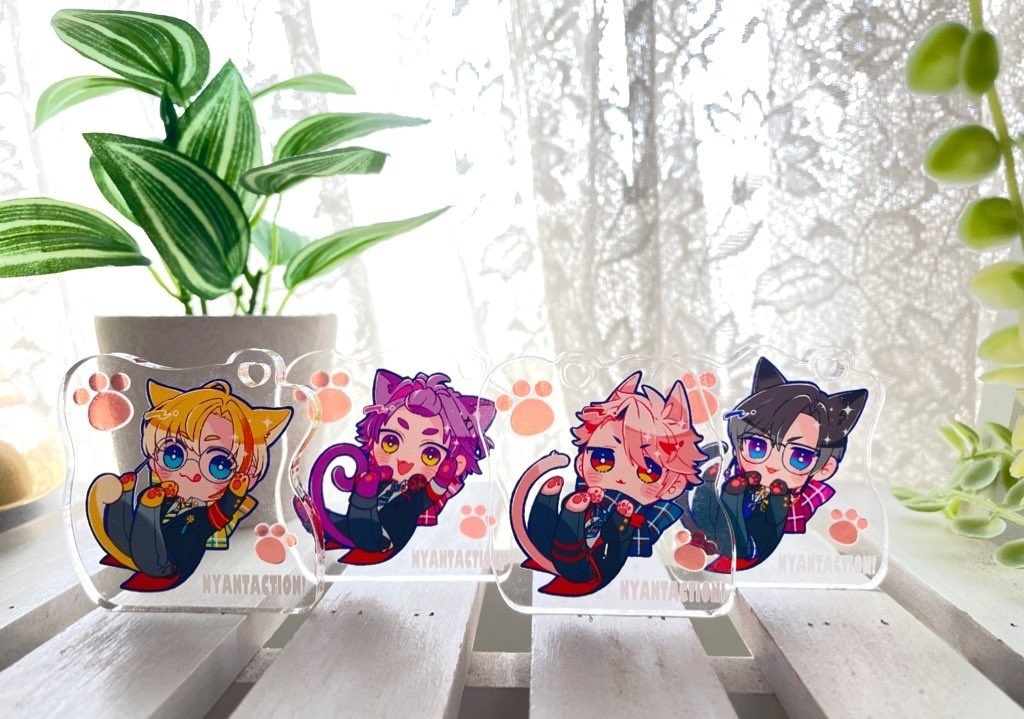【非公式】にゃんたくしょん制服ver アクリルスタンドキーホルダー※5月下旬~6月中旬発送