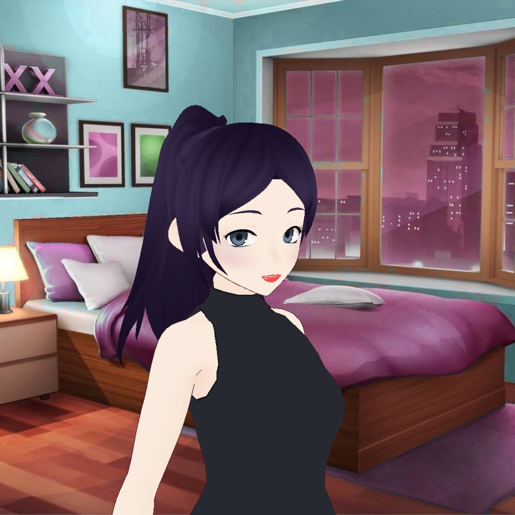 【VRoid】 Deep Purple Hair
