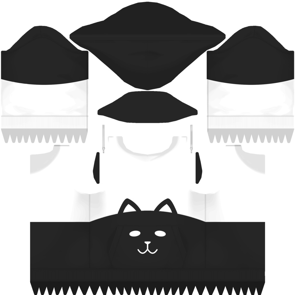 【VRoid】 Kitty Face Hoodie