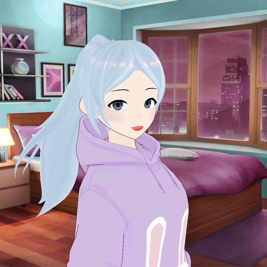 【VRoid】 Icy Blue Hair