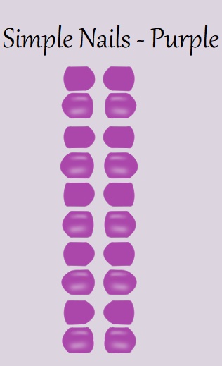 【VRoid】 Simple Nails - Purple
