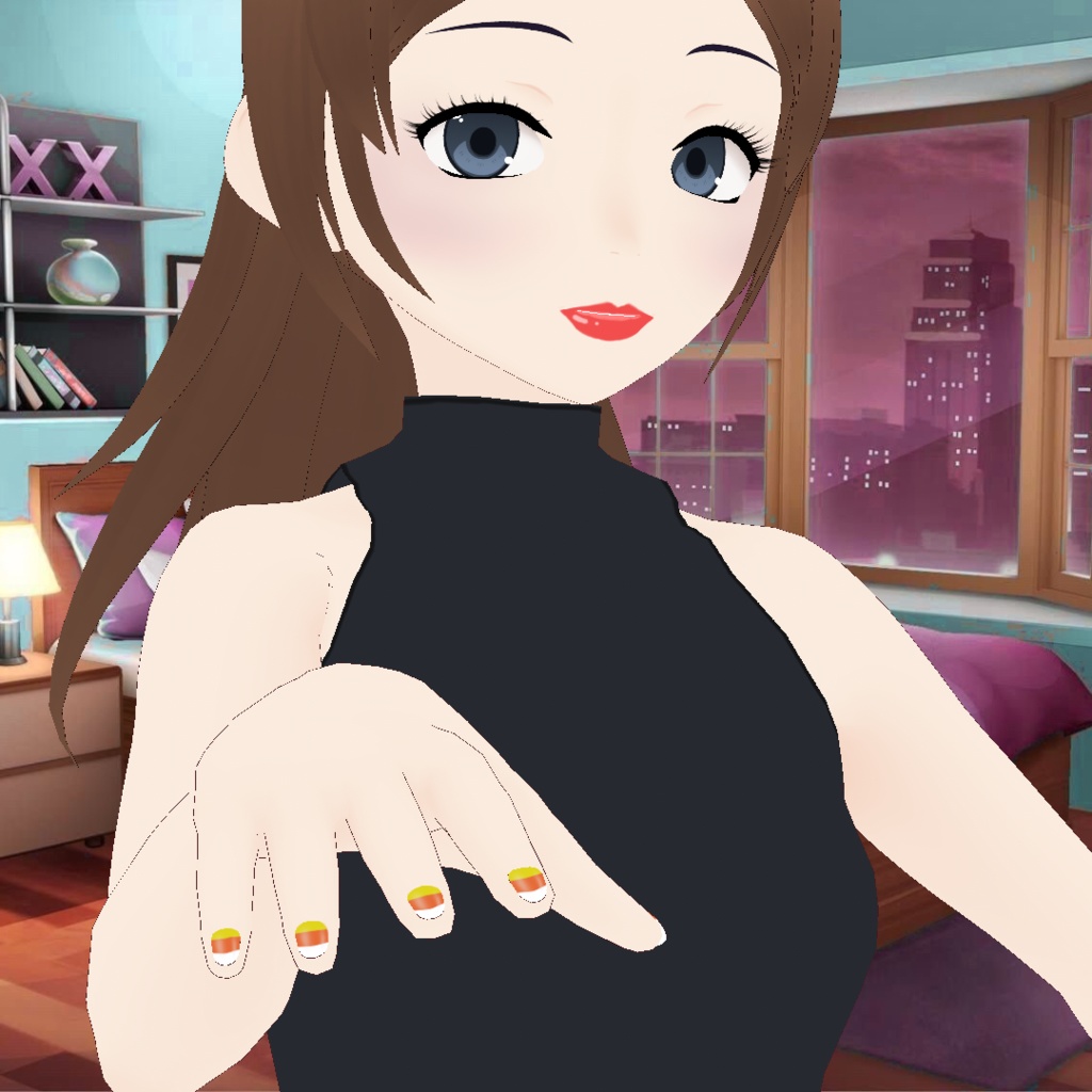 【VRoid】 Candy Corn Nails