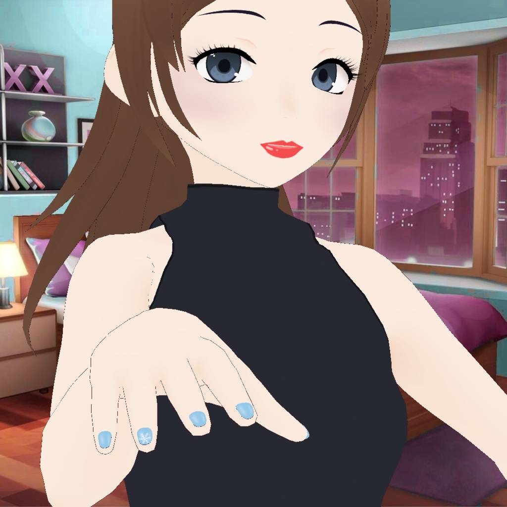 【VRoid】 Snowflake Nails