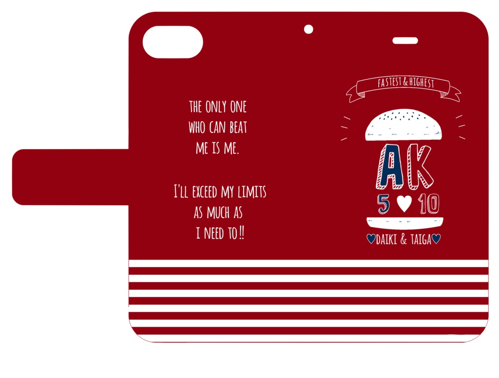 ▼送料込み▼手帳型スマホケース【iPhone&android】黒バス/青火