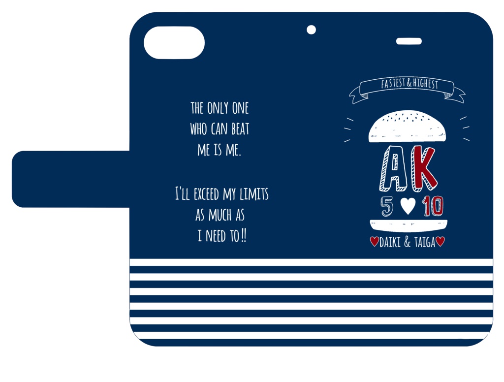 ▼送料込み▼手帳型スマホケース【iPhone&android】黒バス/青火