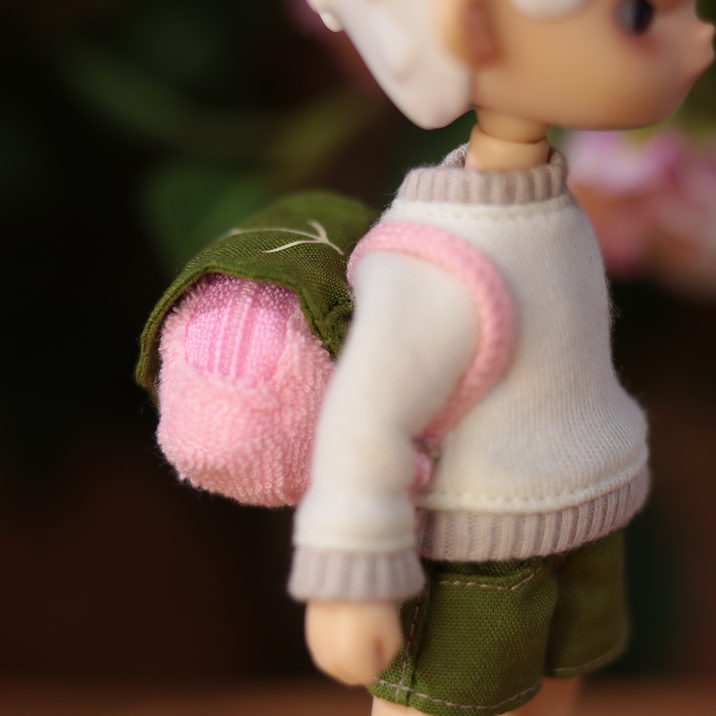 【1/12ドール】桜もちリュック【ぬい】