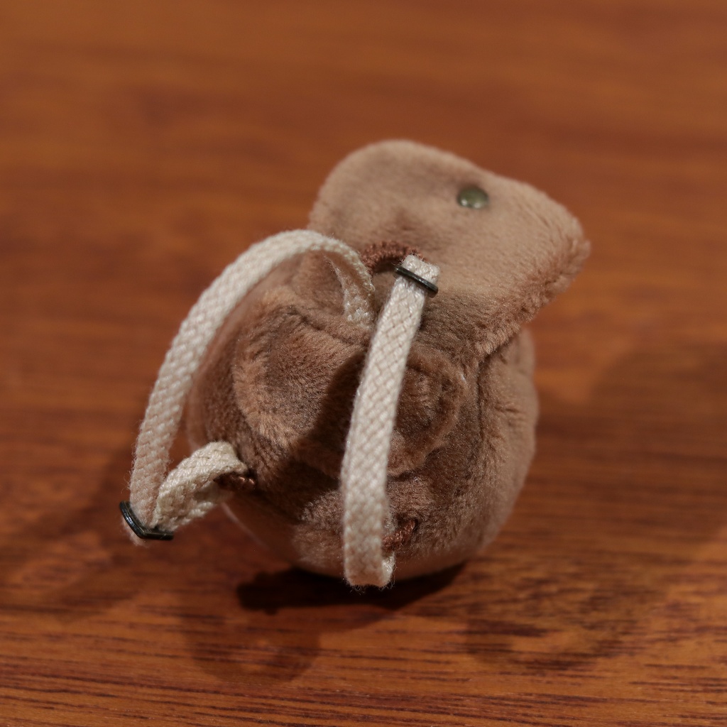 【2色ブラウン・ピンク】もふもふポケットリュック【ドール・ぬい】