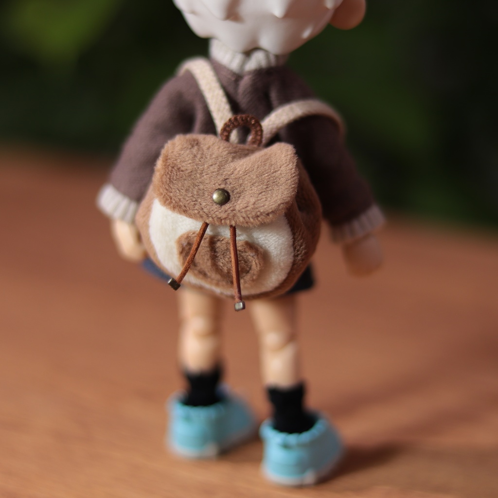 【各3色】もふもふポケットリュック【1/12ドール・ぬい】